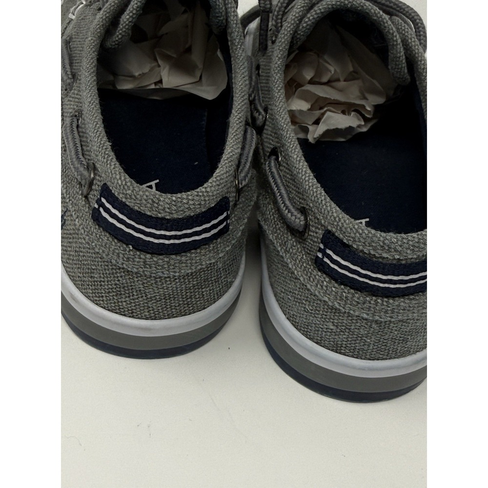 Nautica Spinnaker Kid's Boat Shoes Gray Canvas 2-Eye Size 13 - Picture 6 of 13